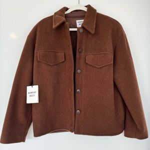 New With Tags Aritzia Sunday Best Sky Shirt Jacket!